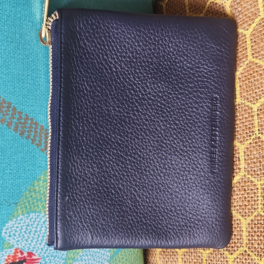 Aimee Kestenberg Navy Leather Phrase Pouch - Picture 3 of 7